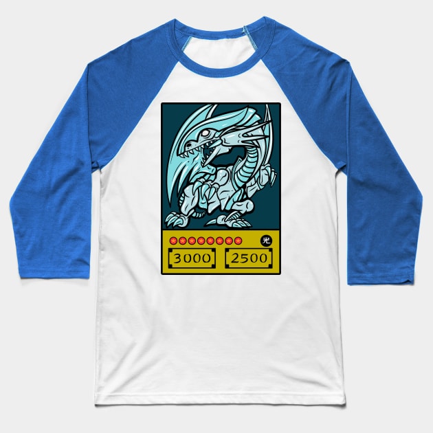 Blue Eyes Card Baseball T-Shirt by CalebLindenDesign